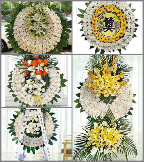 广东梅州市丰顺县砂田镇茜坑村花圈速递